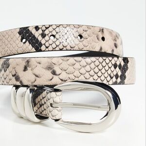 Madewell Triple Metal Keeper Snake Print Belt EXCELLENT CONDITION